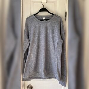Lululemon  Outrun Long Sleeve Jacquard Arctic Ice Grey Size 12